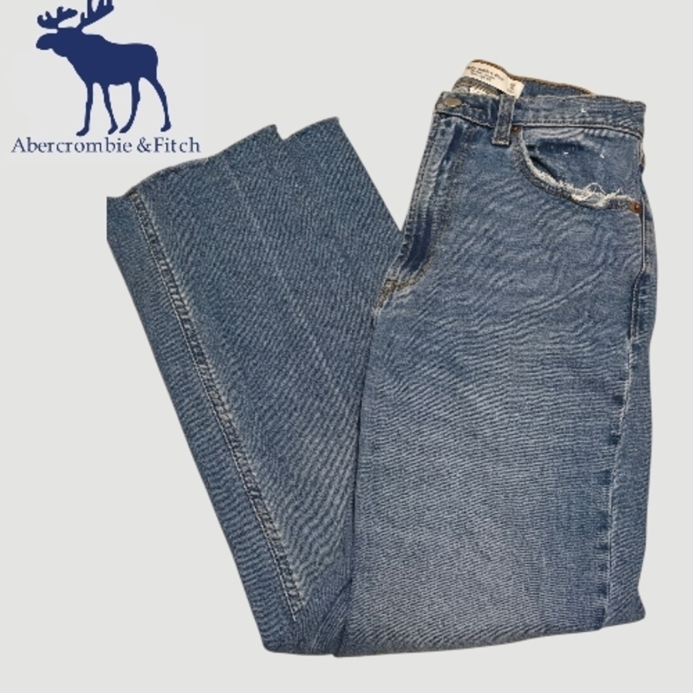 ABERCROMBIE & FITCH Curve Love The Ankle Straight Ultra High Rise Jean size 26 - Picture 4 of 8